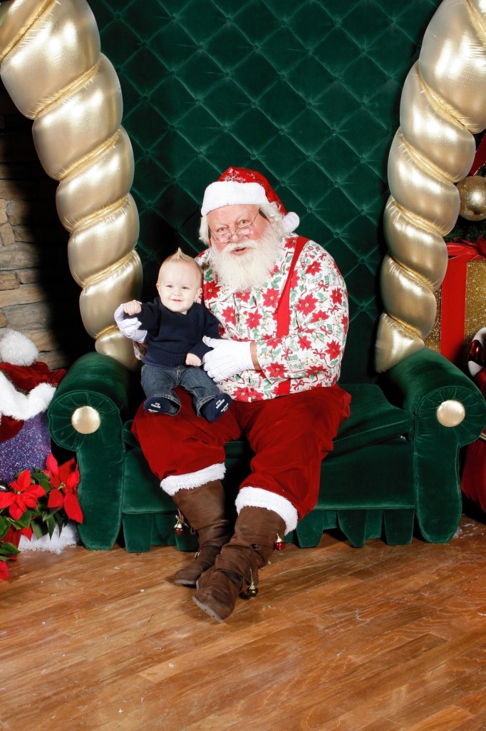 Some kids are afraid to meet Santa.  Not Zac, he wants to meet everyone!